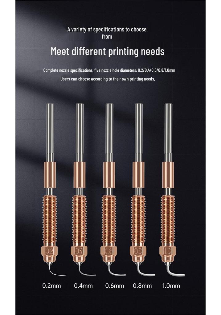 K1C Chrome Zirconium Copper Nozzle for Ender-3V3K1 3D Printers