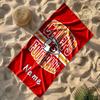 Kansas City Chiefs Football Personalized Name Beach Towel Soft Durable Quick-Dry