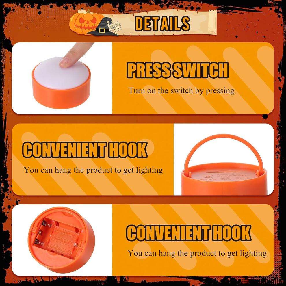 6 Pieces Halloween Pumpkin Lights with Remote and Timer, LED Pumpkin Lights, Battery Operated Pumpki