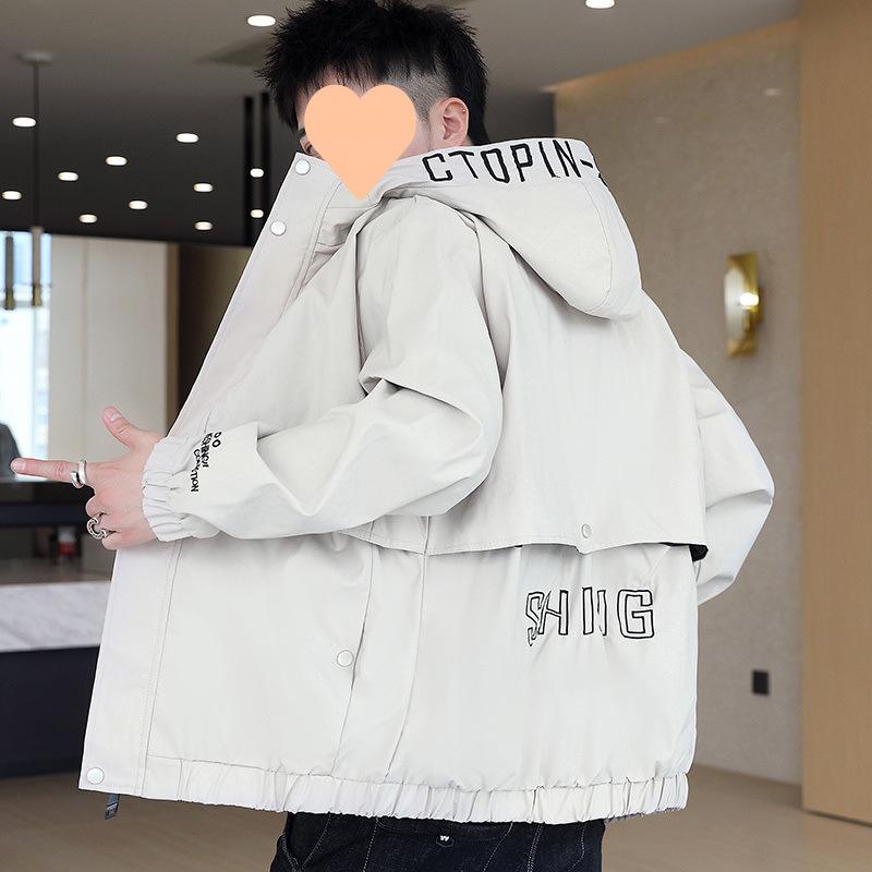 Coat Men's Spring and Autumn New Style Youth Men's Coat Jacket Korean Style Trendy Student Top Thin and Thick