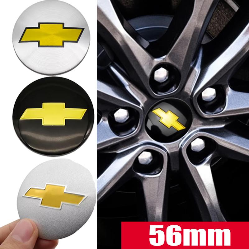 4 Stück 56mm Auto Radnabenabdeckungen Nabenaufkleber für Chevrolet AVEO CAPTIVA CRUZE IMPALA LACETTI MALIBU ORLANDO Sail SPARK TRAX