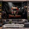 Wall Hanging Tapestry Custom NameGuns N’ Roses Pattern Personalized Printed Fabric Wall Decor