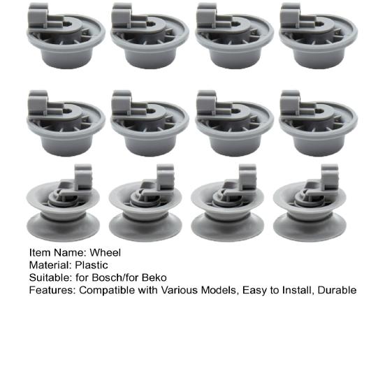 Dishwasher Wheels Heavy Duty Replaceable Plastic Dishwasher Parts Lower Rack Wheel for Bosch/for Beko