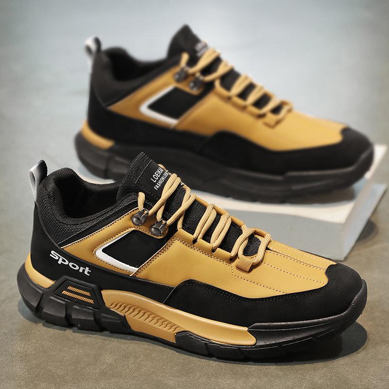 Чоловічі 2025 весна нові чоловічі нековзні кросівки для хайкінгу на платформі з низьким верхом спортивні кеди модні повсякденні робочі черевики