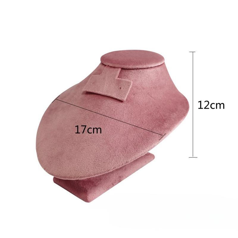 Jewelry Rack Display All Pink Velvet Cloth Window Necklace Ring Jewelry Display Props High-End Display Props