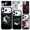 Capa Case for iPhone 17 Air 16 Pro Max 15 Plus 11 13 Mini 14 12 Back Phone Cover Koi Carp Fish Yin Yang