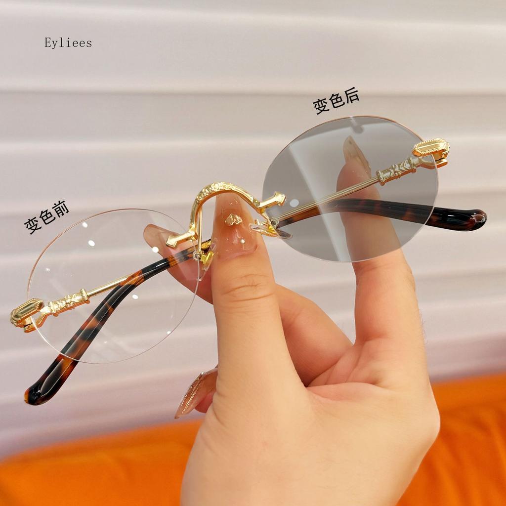 Farbwechselnde randlose Myopiebrille photochrome Brille Blaulichtfilter Augenschutz Brille Lesebrille