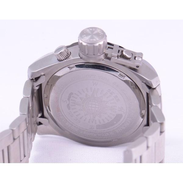 SEALANE Men's SE55-MBO (SE55 Series Quartz Men's Sun Flame) Round Watch Silver Stainless