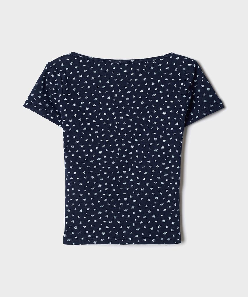 Seupao Flower Henley Neck Short Sleeve Tee_Sprpg24Gy0