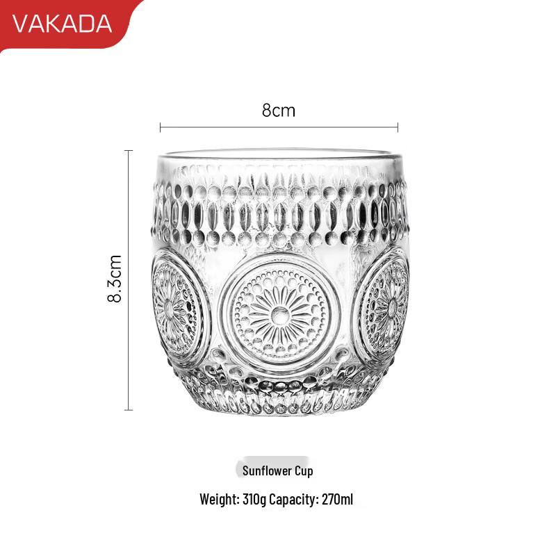 VAKADA High Borosilicate Glass Multi-Purpose Beverage Cup
