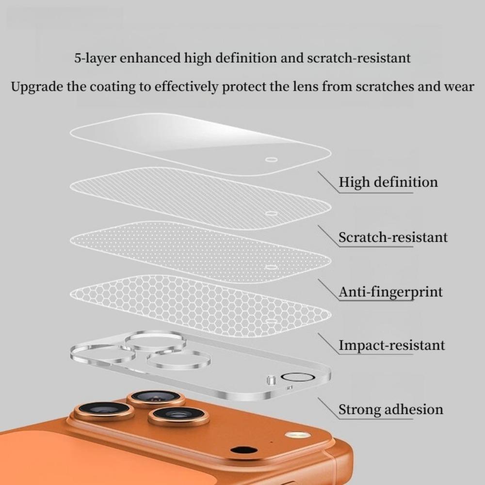 2 Stück Handy-Objektivfolie Rückkamera vollflächige Abdeckung transparent integrierte Objektivfolie gehärtetes Glas