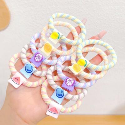 Colorful Elastic Hairbands Scrunchies Beads Hair Tie Rim Cute Hair Accessories Ponytail Candy Colors Rubber Band For Hair