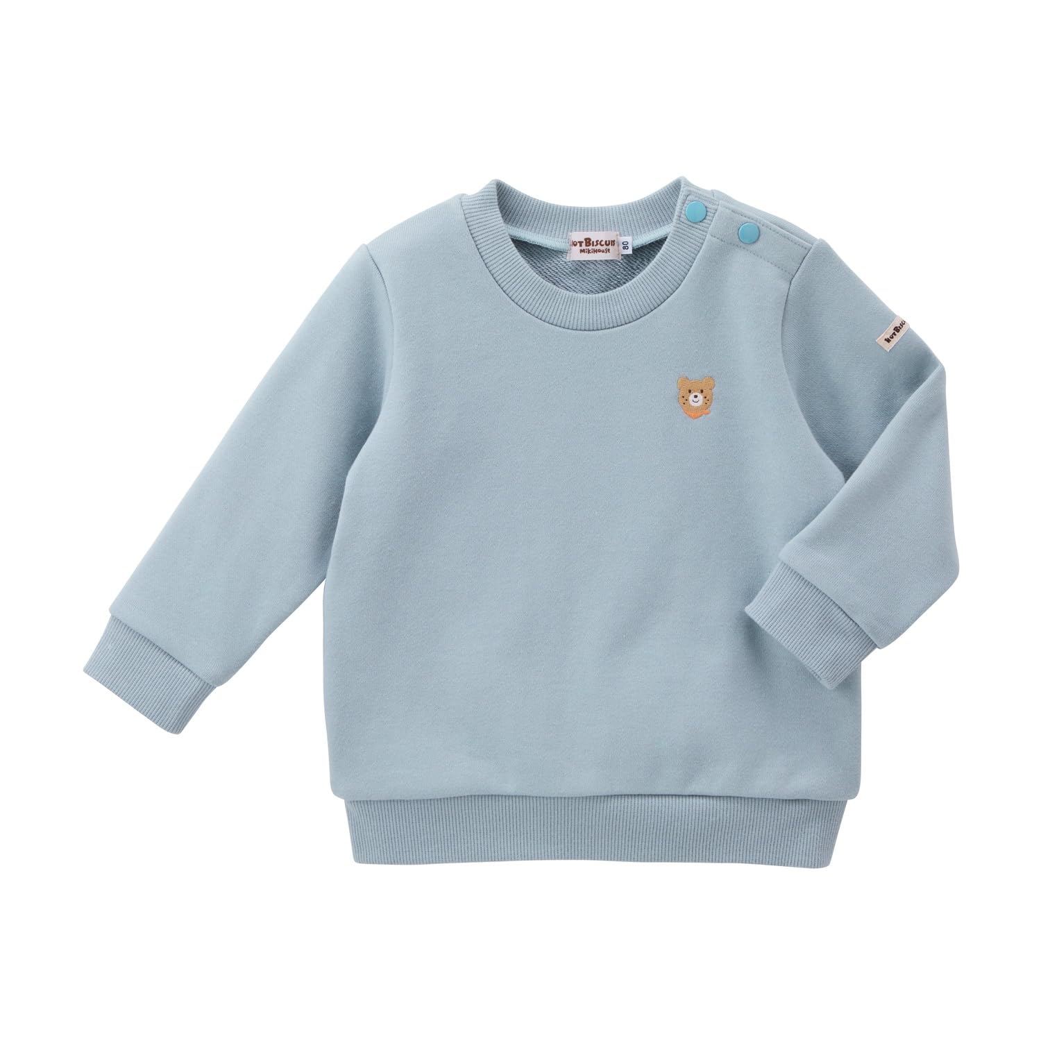 

MIKIHOUSE HOT BISCUITS Свитшот для мальчиков и девочек размера Storm, для младенцев, детей, 90 см, синий, 70-5602-688