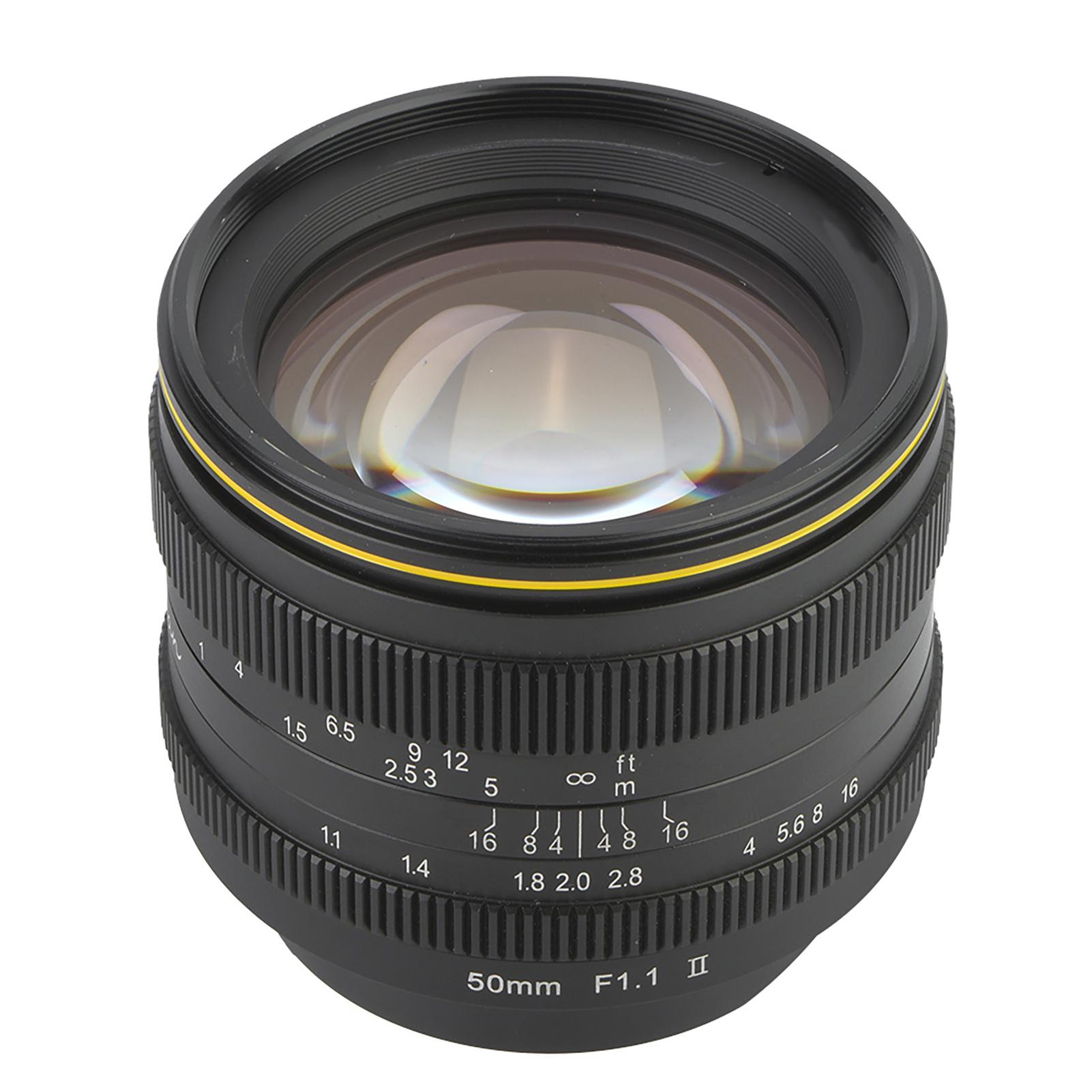 

Kamlan 50mm f1.1 II APS C Объектив с большой апертурой и ручной фокусировкой для беззеркальных камер(для НЕКС)