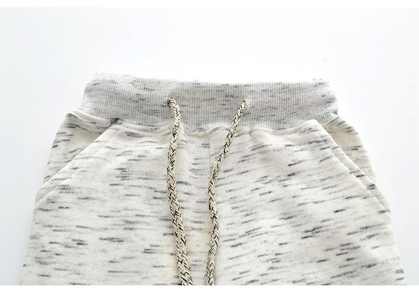 Autumn Winter Boys' Knit Terry Cuffed Trousers