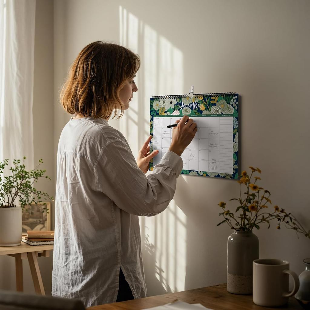 Wall Calendar 2026-2027, Aesthetic Calendar 2026-2027 From January 2026 to June 2027, 15x12 inch Elegant Planner for Home & Office