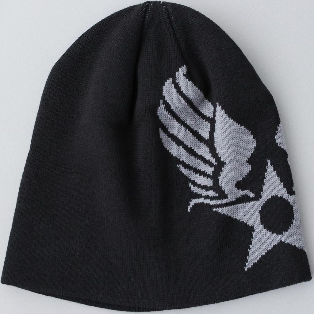 AVIREX LOGO Single Knit Watch Single USAF Black Beanie, Cap, Men's, Short, Autumn/Winter, Golf, Black, Cap, Knit, Watch,