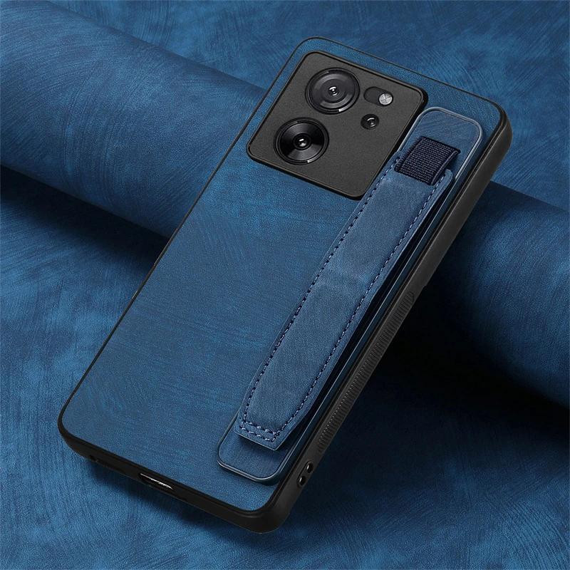 Leather Case For Xiaomi 15T 14T 13T 12X 11T 13 12 Mi 11 Lite 5G NE 10T Pro 11i Wrist Strap Holder Silicone Case Back Cover Funda