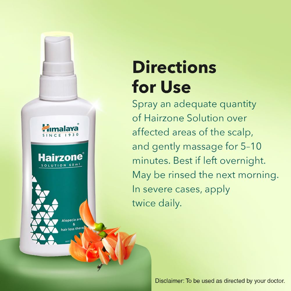 Himalaya Hairzone Solution 60ml Hair Strengthening Anti-Hair Fall Scalp Growth Treatment