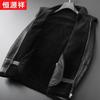 Hengyuanxiang Men's Winter Thickened Sheepskin Leather Jacket