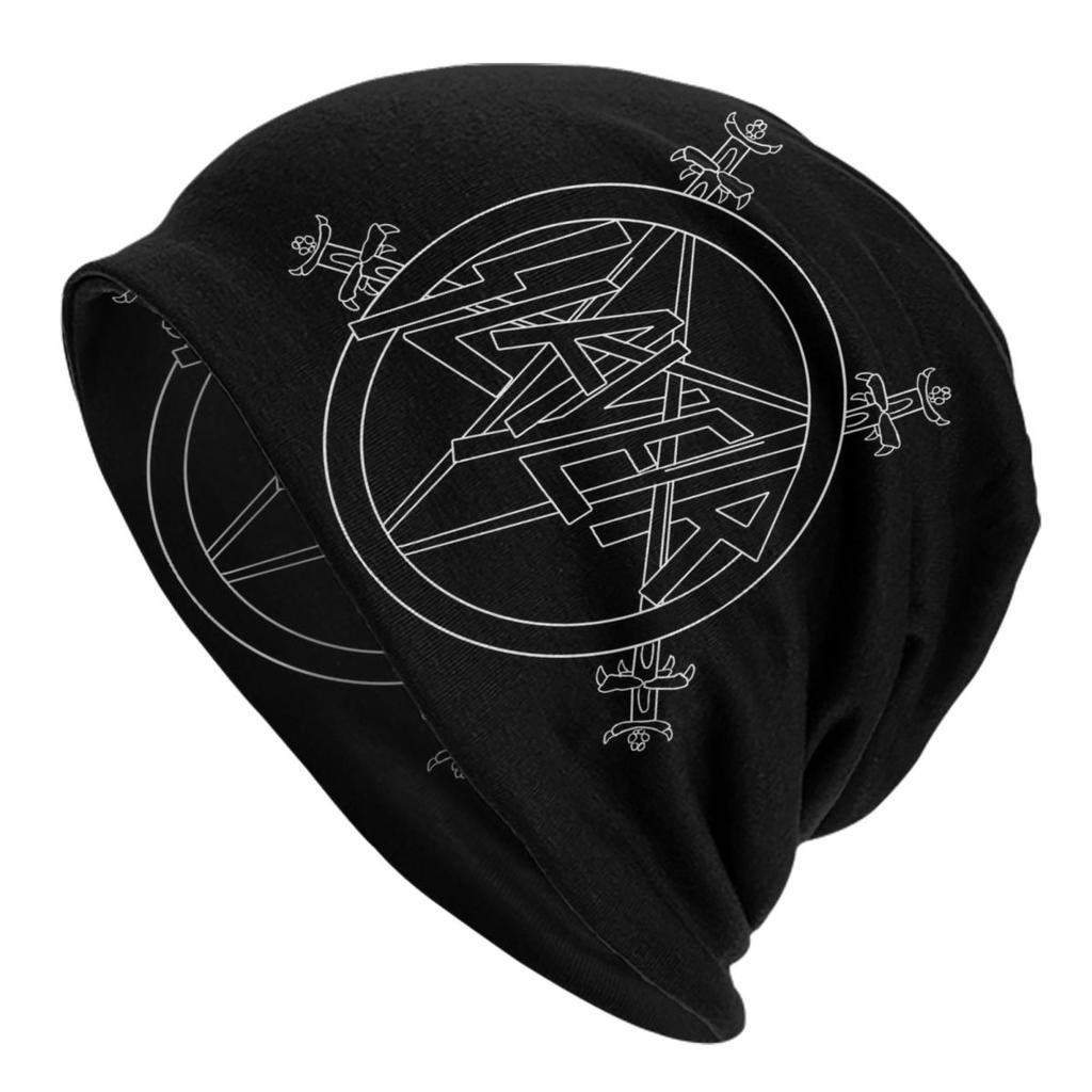 Custom Heavy Metal Rock Slayers Logo Bonnet Hat Knit Hats Unisex Women Hip Hop Unisex Band Winter Warm Beanies Cap