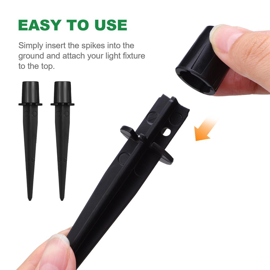 10Pcs Ground Light Stakes Aluminium Replacement Spike for Solar Lights Yard Stakes Garden Pathway Lighting Ground Spikes