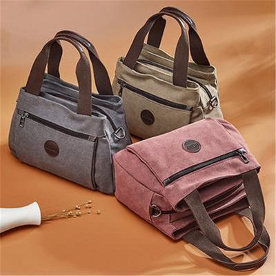 Damen-Canvas-Tasche, Handtaschen für Damen, Schultertasche, Messenger-Umhängetasche, große Kapazität, Arbeitstaschen
