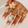 Vintage Metal Rings Set Trendy Knuckle Rings Stylish Women Accessories