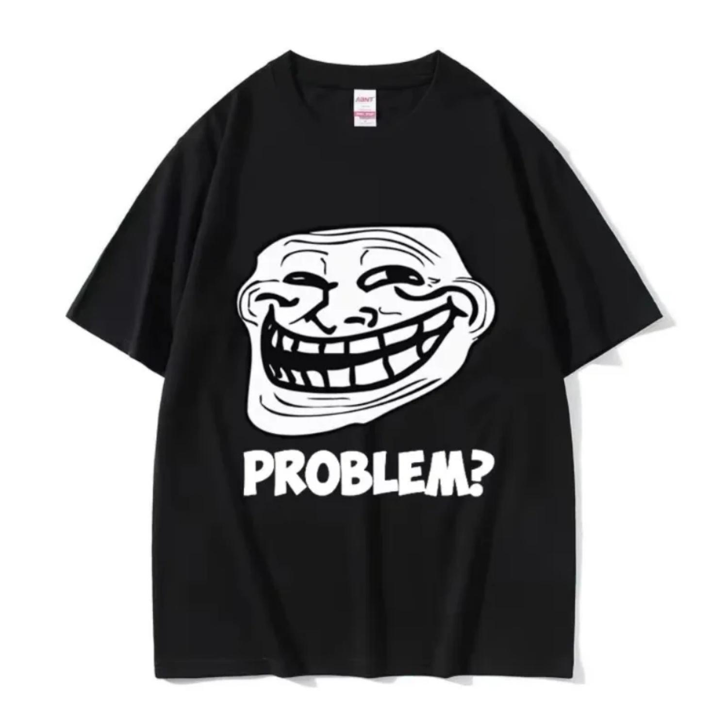 

Troll Face Memes Angry Man Problem Funny Meme T Shirts Men Women Retro High Quality Fashion T-shirt Unisex Cotton Oversized Tees S разноцветный