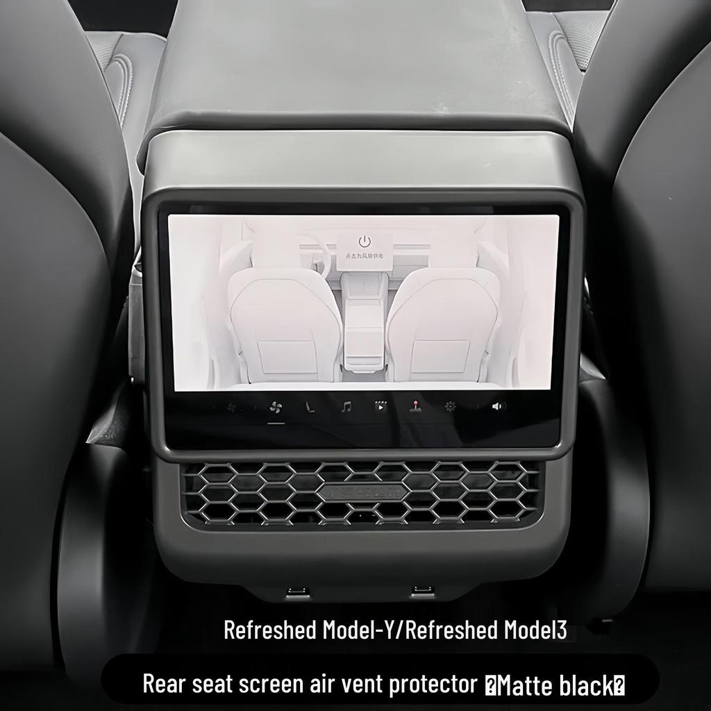 Tesla Model Y/3 Hintere AC-Düse Kohlefaser Schutzabdeckung