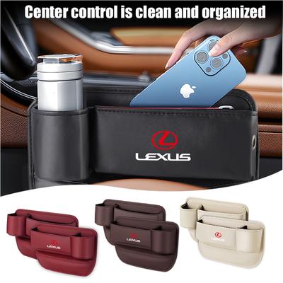 1/2Pcs Car Seat Storage Box With Cup Holder Decoration Accessory For CT200h NX300h RX330 EX300h F Sport IS RX IS250 IS300