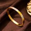 Hot-selling Titanium Steel Enamel Painted Bracelet K Vacuum Electroplating Women's Retro Personalized Oil Drip Titanium Steel Bracelet