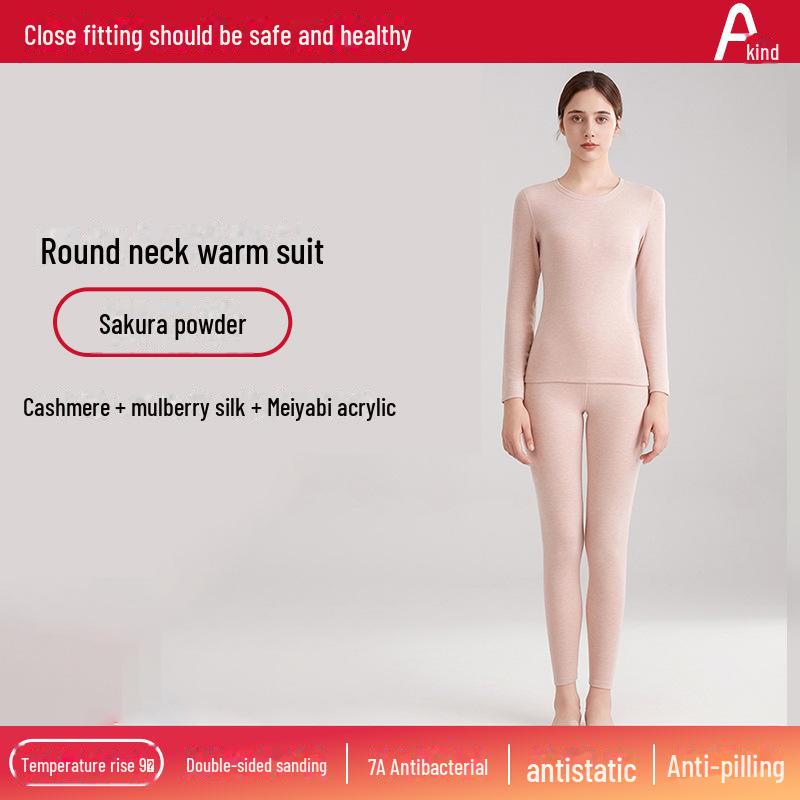 Unisexová německá kašmírová termoprádlová souprava: Hedvábím vylepšený, sametem podšitý, teplý oblek na podzim