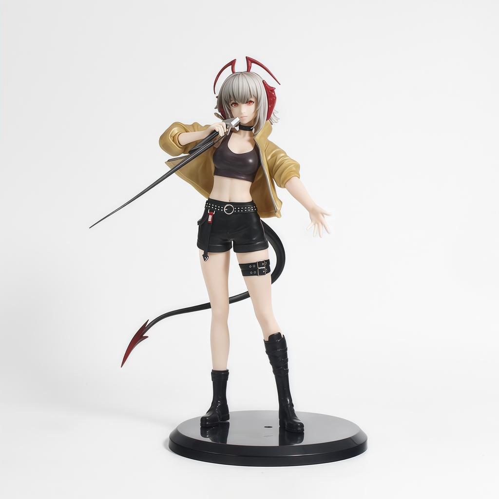 22Cm Game Arknights Wiš'Adel Figurine Standing Posture Serie Cute Cool Action Sniper Profession Pvc Toy Collection Gift In Stock
