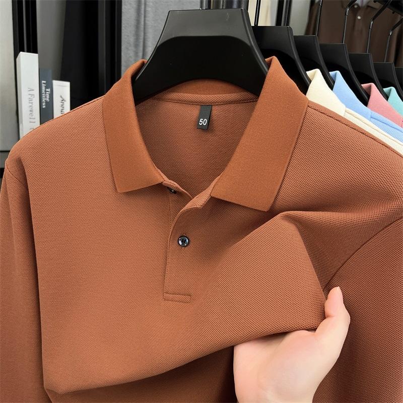 STORN 100% Pure Cotton High-quality Men's Long Sleeve Polo Shirt Autumn Fashion Simple Original Design Luxurious Golf T-shirt