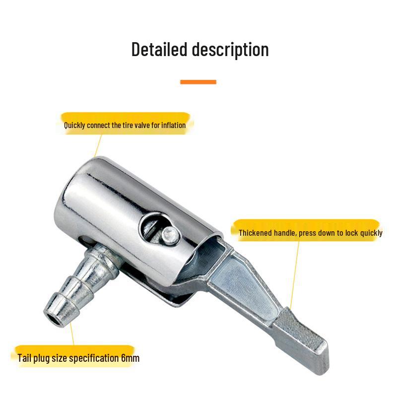 Portable Car Tire Inflator Pump Handle with Fast Inflation Adapter Chuck