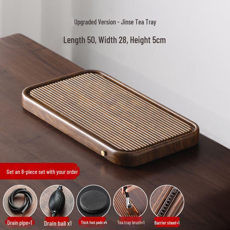 High-End Imitation Bakelite Tea Tray Set: Solid Wood and Bamboo Design for Home & Office Use, 2026 Edition.