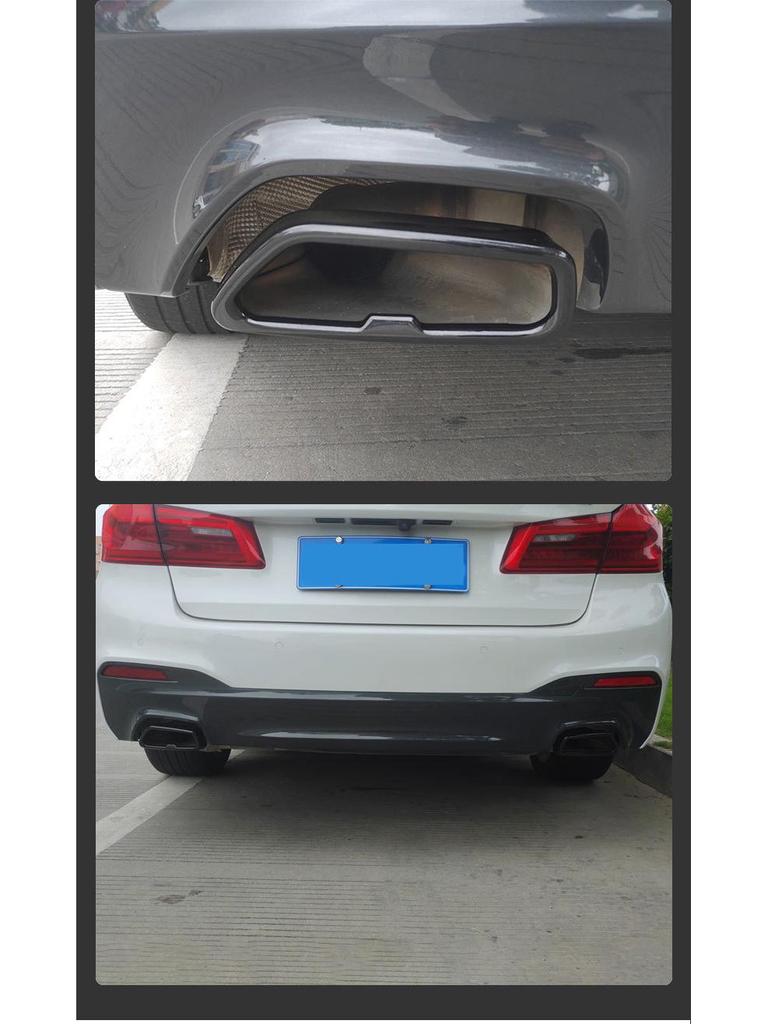 BMW 5 Series (2018-2021) Black Stainless Steel Exhaust Pipe Cover