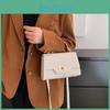 Chic Small Crossbody Bag With Lock Closure Minimalist Street Style Shoulder Bag