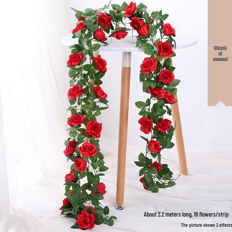Künstliche Kirschblütenranke - Seidenblume mit 45 Rosenknospen zur Decken- oder Wandhängedekoration