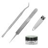 Ingrown Toe Nail Correction Pad Nail Clipper Ingrown Toenail Lifter Tweezers Pedicure Tools(12pcs