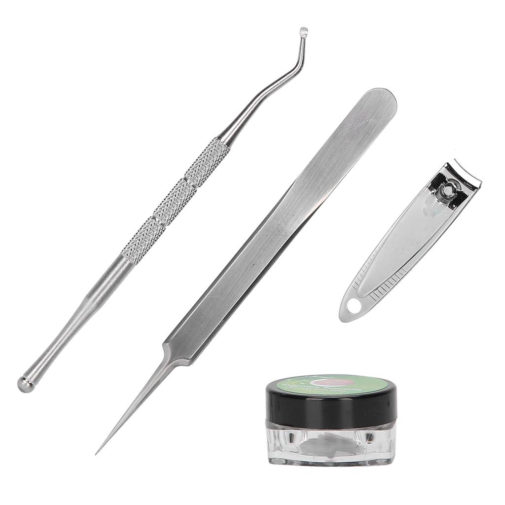 Ingrown Toe Nail Correction Pad Nail Clipper Ingrown Toenail Lifter Tweezers Pedicure Tools(12pcs