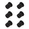 6Pcs Guitar String Ferrules Through Body Brass Recordative Edition for Electric Guitars Black