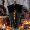 Halloween Outdoor Hanging Decoration, 35 Inch Halloween Hanging Grim, Light Up Flying Hanging  For Haunted House Prop Decoration, Halloween Outdoor