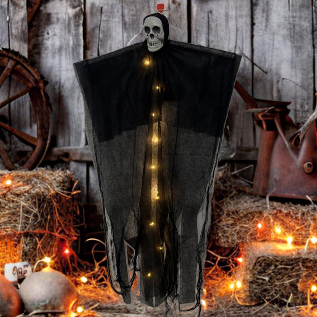 New Halloween Luminous Skull Hanging Ghost Outdoor Courtyard Decoration Props Hanging Ghost Scene Atmosphere Arrangement