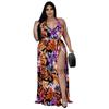 Womens Plus Size Sleeveless Jumpsuit With Chiffon Overlay Floral Print 2025 Casual Set 1XL-5XL