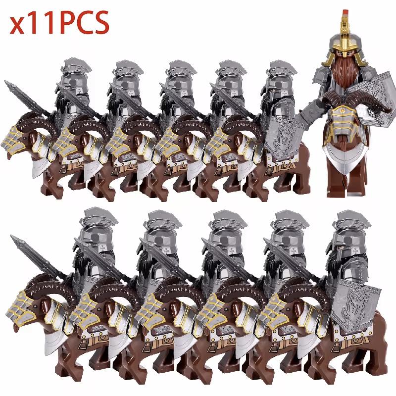 Medieval Knights Mounts Set - Dwarf Goat Wild Boar and Castle Animals Building Block Figures