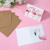 12pcs Hawaiian Party Gift Card Flamingo Palm Leaves Postcard Greeting Card Tropical Hawaii Summer Beach Pool Party Decorations