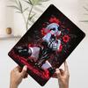 Anime Girl In Red Floral Setting Tin Plaque Poster Customized Wall Art Retro Vintage Metal Signs for Man Cave Home Decorations