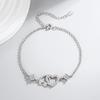 Heart Shaped Copper Bracelet with Zircon Fashionable Wristcchain Comfort Fit Jewelry Perfect For Office Wear or Parties